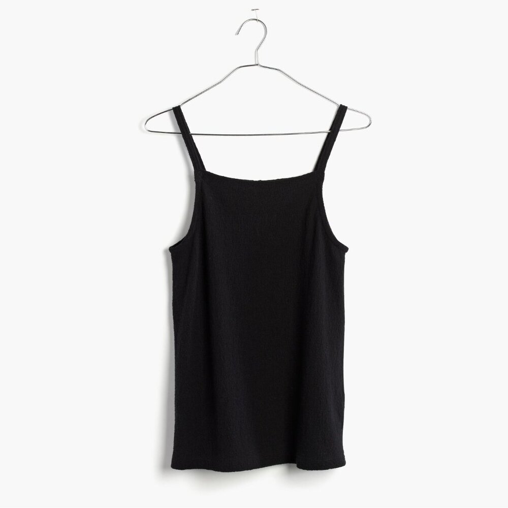 Madewell Apron Tank in True Black - Picture 2 of 5